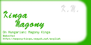 kinga magony business card